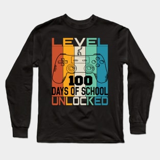 Level 100 completed 100 days of school unlocked Long Sleeve T-Shirt